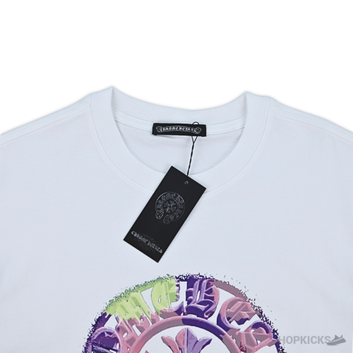 Chrome Hearts Horse Shoe Logo Printed White T-Shirt (Imported Premium Finish)