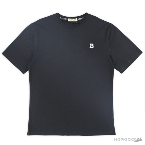 Burberry Logo Embroidered Black T-Shirt (Imported Premium Finish)