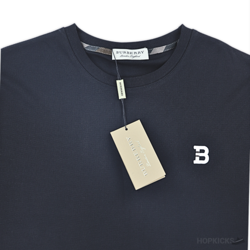 Burberry Logo Embroidered Black T-Shirt (Imported Premium Finish)