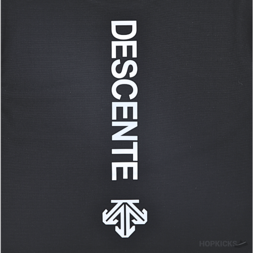 Descente Logo Reflected Printed Black T-Shirt (Imported Premium Finish)