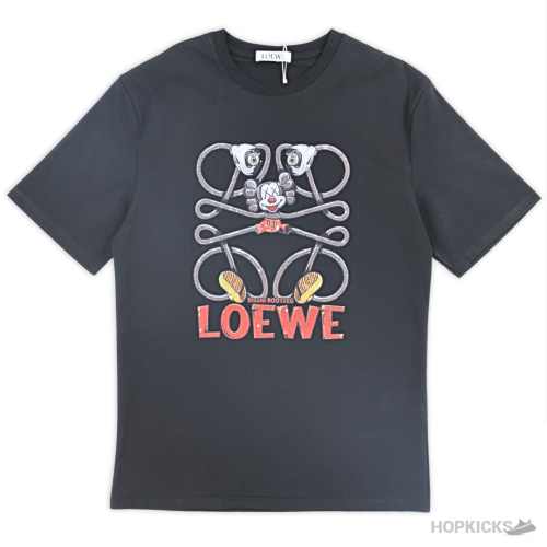 LOEWE Dissni Bootleg Printed Black T-Shirt (Imported Premium Finish)