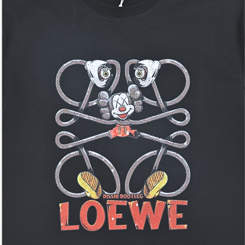LOEWE Dissni Bootleg Printed Black T-Shirt (Imported Premium Finish)