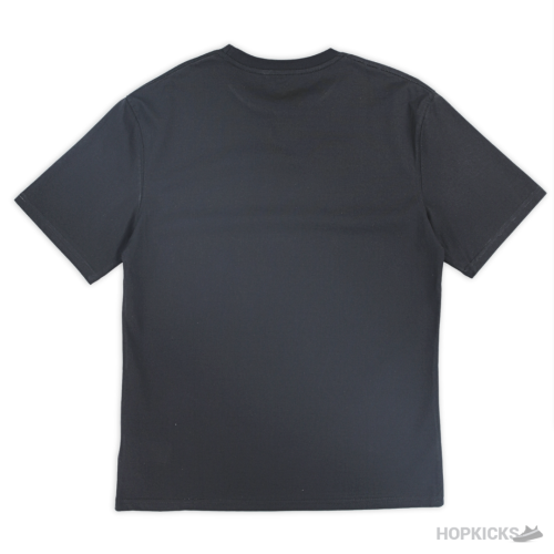 Descente Logo Reflected Printed Black T-Shirt (Imported Premium Finish)