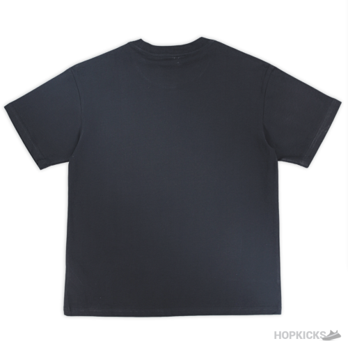 LV Splattered Logo Printed Black T-Shirt (Imported Premium Finish)