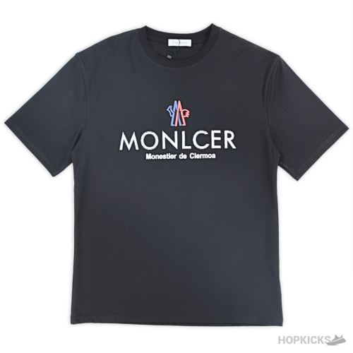 Moncler Monestier de Clermoa Printed Black T-Shirt (Imported Premium Finish)