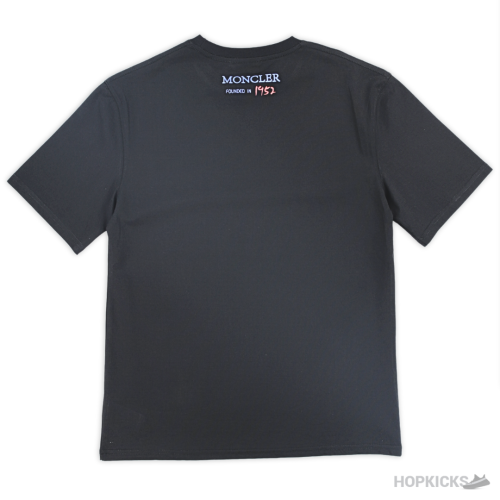 Moncler Monestier de Clermoa Printed Black T-Shirt (Imported Premium Finish)