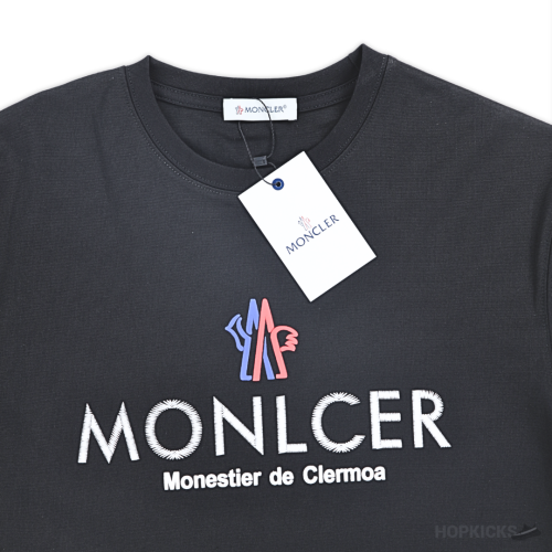 Moncler Monestier de Clermoa Printed Black T-Shirt (Imported Premium Finish)