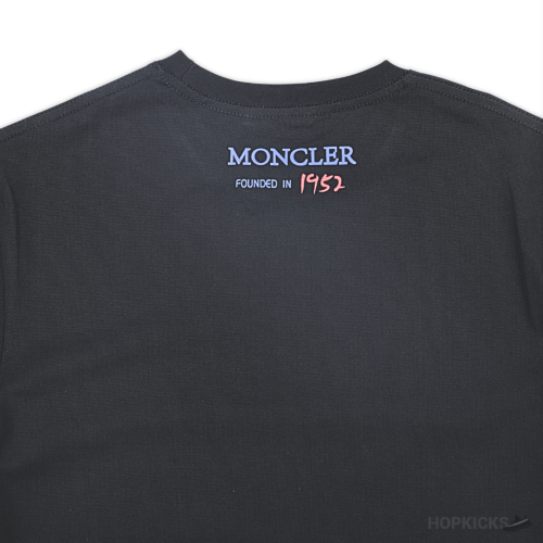 Moncler Monestier de Clermoa Printed Black T-Shirt (Imported Premium Finish)