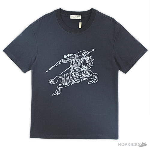 Burberry Plain Horsery Printed Black T-Shirt (Imported Premium Finish)