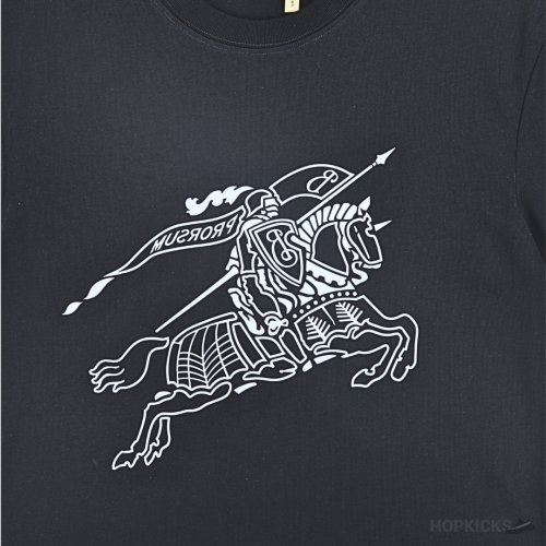 Burberry Plain Horsery Printed Black T-Shirt (Imported Premium Finish)