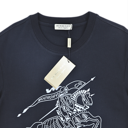 Burberry Plain Horsery Printed Black T-Shirt (Imported Premium Finish)