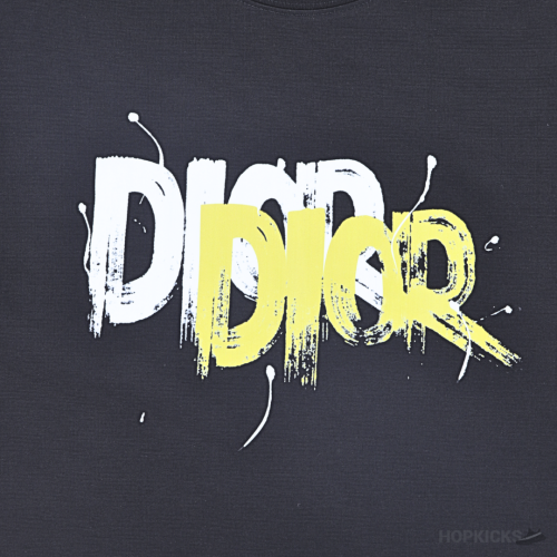 Dior Double Logo Printed Black T-Shirt (Imported Premium Finish)