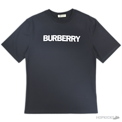 Burberry Plain Logo Printed Black T-Shirt (Imported Premium Finish)