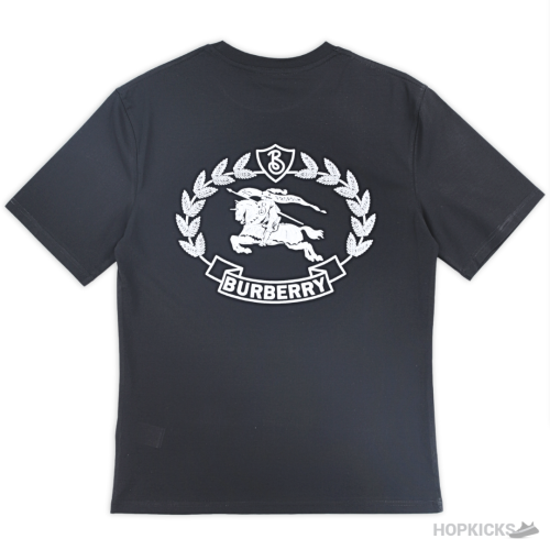 Burberry Plain Logo Printed Black T-Shirt (Imported Premium Finish)