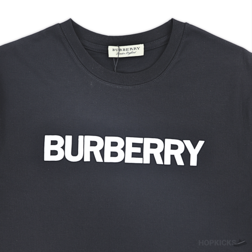 Burberry Plain Logo Printed Black T-Shirt (Imported Premium Finish)