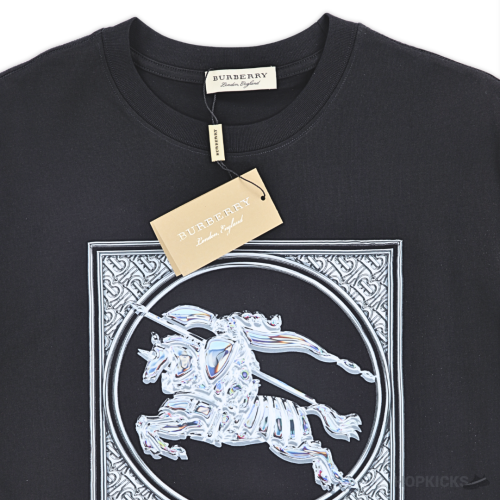 Burberry Square Horsery Printed Black T-Shirt (Imported Premium Finish)