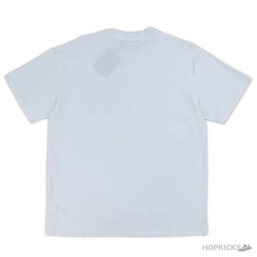 LV Sea Shell Badge Printed White T-Shirt (Imported Premium Finish)