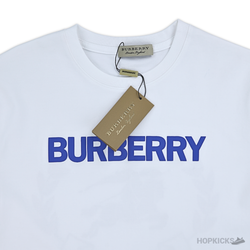 Burberry Plain Name Printed White T-Shirt (Imported Premium Finish)