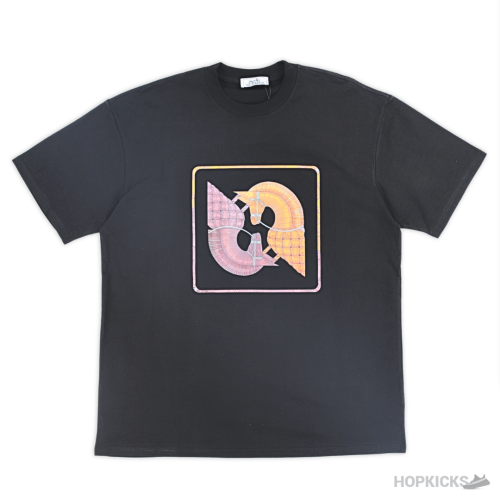 Hermes Horses Printed Black T-Shirt (Imported Premium Finish)