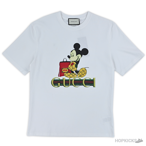Gucci Mickey Mouse Pinted White T-Shirt (Imported Premium Finish)