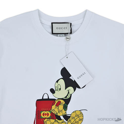 Gucci Mickey Mouse Pinted White T-Shirt (Imported Premium Finish)