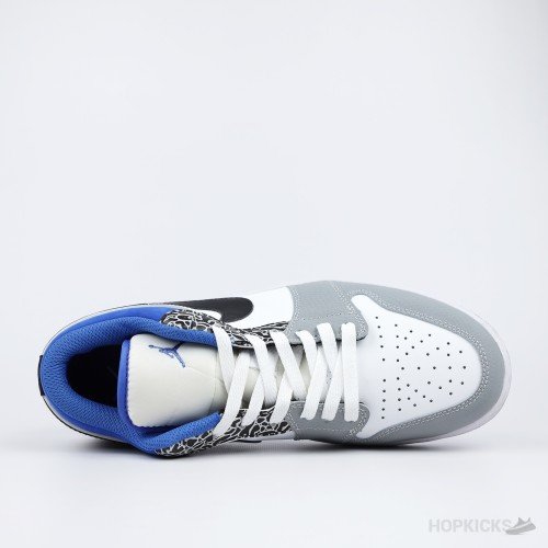 "Air Jordan 1 Low Light Smoke Grey and Dark Marina  Blue [Without box]"