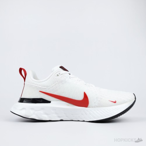 Nike React Infinity Run Flyknit 3 White Red [Without box]