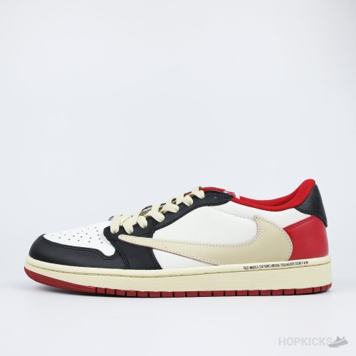 Travis Scott X Air Jordan 1 Low OG University Red Black White [Without box]
