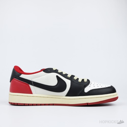 Travis Scott X Air Jordan 1 Low OG University Red Black White [Without box]
