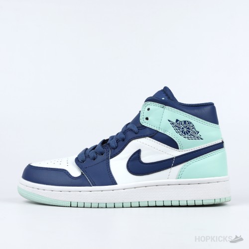 Air Jordan 1 Mid "White/Navy/Mint" [Without Box]