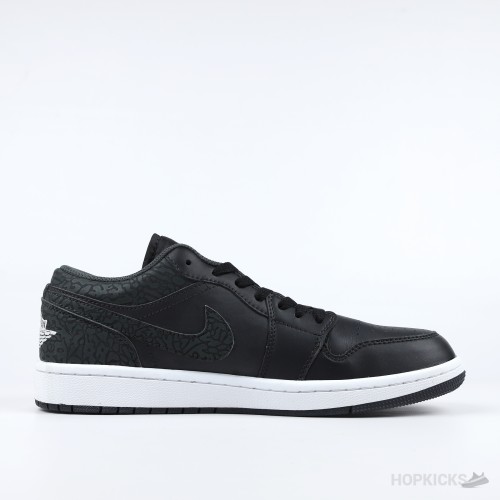 Air Jordan 1 Low "Black and Green Elephant Print" [Without Box]