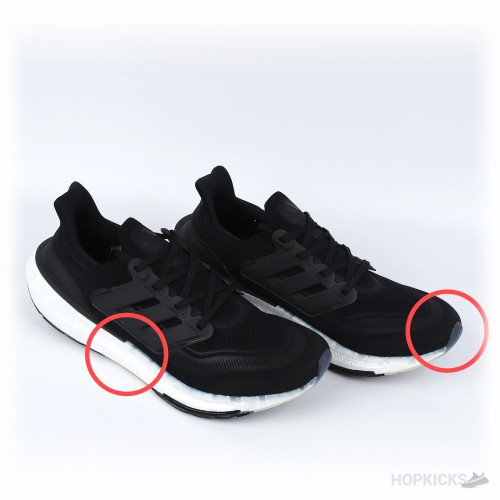 Ultra Boost Light Core Black White (Dot Perfect) (Slightly Stained)