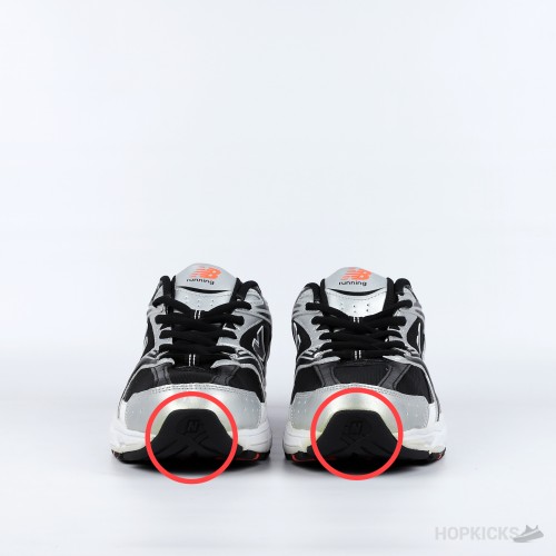 New Balance 530v2 White Black Red (Slightly Stained)