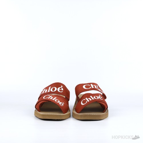 Chloe Chunky Heel Brown Strip (Premium Batch) (Slightly Miss Printed)