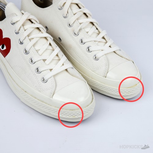Play X Converse CT Low White (Dot Perfect) (Slightly Stained)