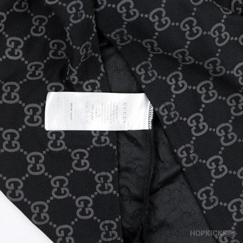 GG Stretch Black Cotton Polo Shirt (Dot Perfect)