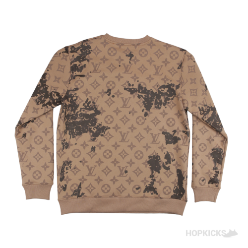 LV Logo Camo Sweatshirt (Brown)