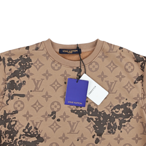 LV Logo Camo Sweatshirt (Brown)