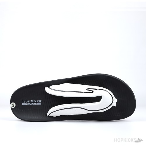 Skechers Hyper Burst Flip Flop Black White