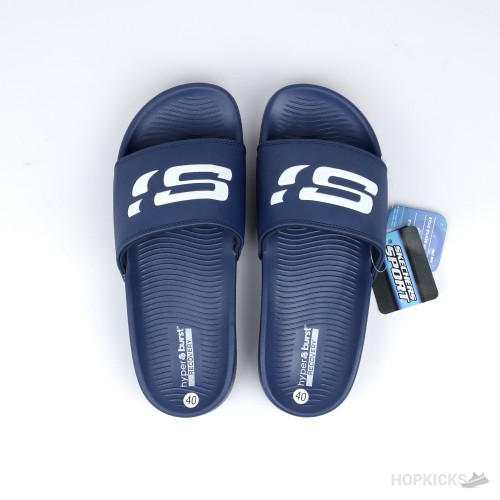 Skechers Hyper Burst Memory Foam Slide Blue