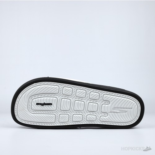 Skechers Hyper Burst Memory Foam Slide Black White