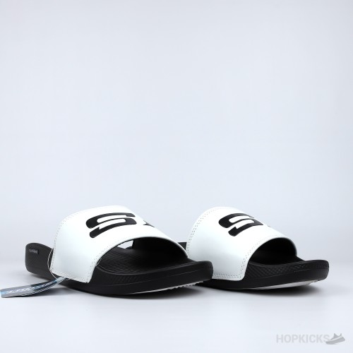 Skechers Hyper Burst Memory Foam Slide Black White