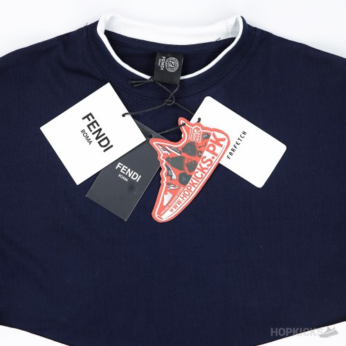 Fendi Blue Cotton T-shirt
