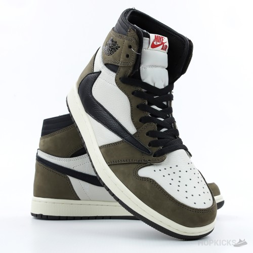 Air Jordan 1 Retro High OG x Travis Scott Mocha (Dot Perfect)