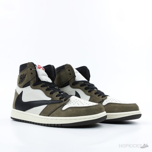 Air Jordan 1 Retro High OG x Travis Scott Mocha (Dot Perfect)