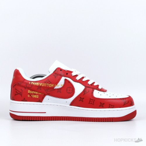 LV x Air Force 1 Low By Virgil Abloh White Red (Economy Batch)