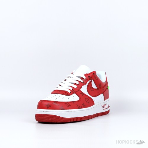 LV x Air Force 1 Low By Virgil Abloh White Red (Economy Batch)