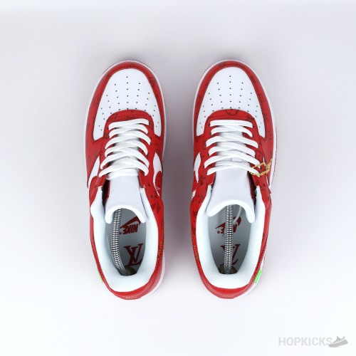 LV x Air Force 1 Low By Virgil Abloh White Red (Economy Batch)