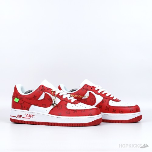 LV x Air Force 1 Low By Virgil Abloh White Red (Economy Batch)