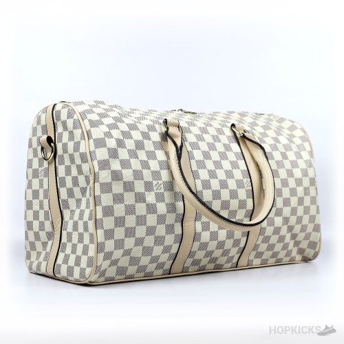 LV N48223 Damier Azur Keepall Bandouliere 45 Boston Bag (Premium Batch)